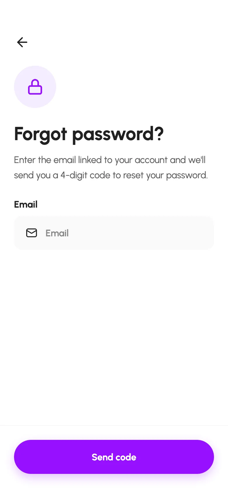 Datify forgot password screen