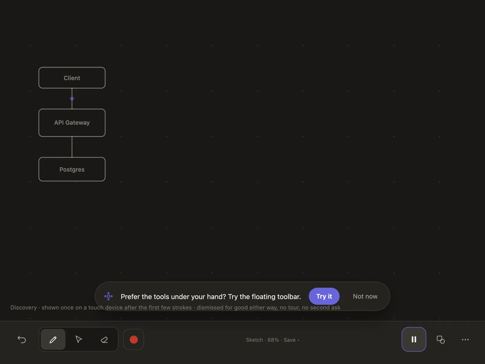 DrawLapse first-run screen, a one-time offer